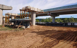 Левобережная развязка Президентского моста в Ульяновске сделана на 35%